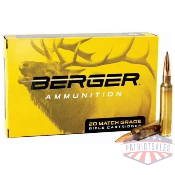 Berger Elite Hunter Rifle Ammunition 6.5 PRC 140gr HPBT 3109 fps 20/ct