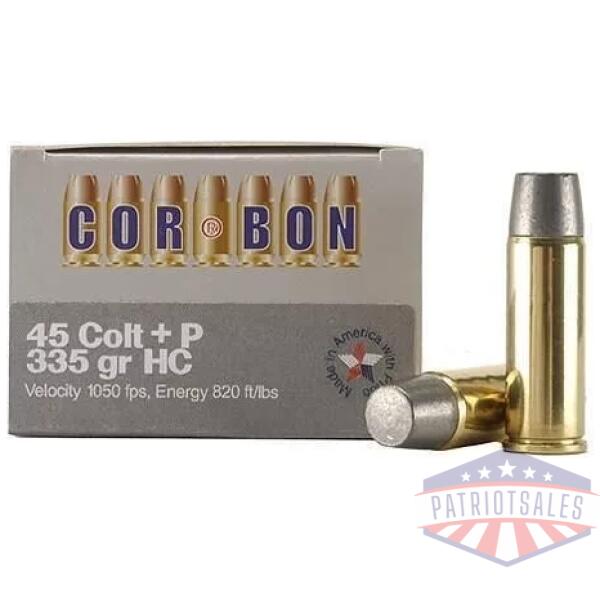 COR-BON Handgun Ammunition .45 Colt 335 gr HC 1050 fps 20/box
