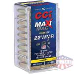 CCI Maxi Mag Rimfire Ammunition .22 WMR SHP 1875 fps 50/ct