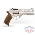 Chiappa Rhino Revolver 50SAR Handgun 357 Mag 6rd Capacity 5" Barrel Silver with Brown Grip CA Compliant