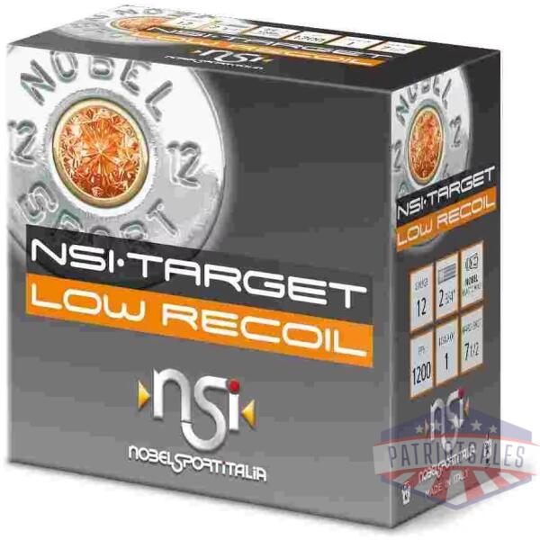 Noble Sport Target Low Recoil Shotshells 12 ga 2-3/4" 1 oz 1200 fps #7 25/ct