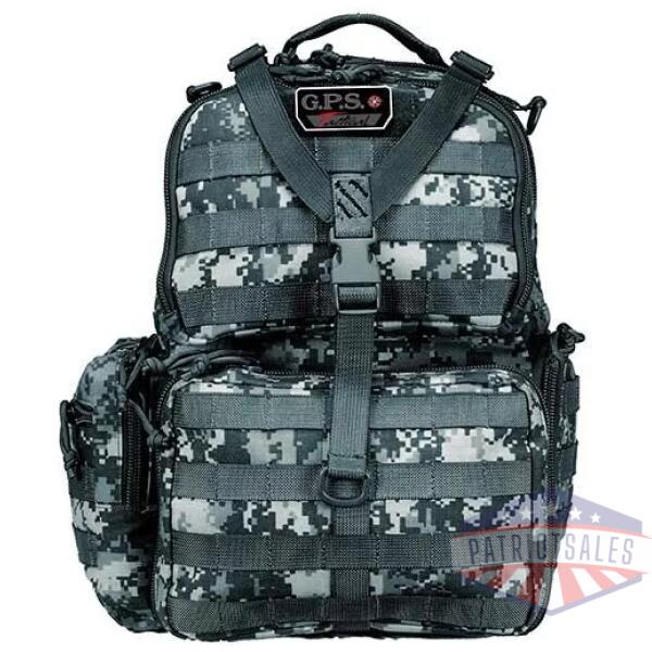 G-Outdoors Tactical Range Backpack 3 Handguns Capacity -Gray Digital