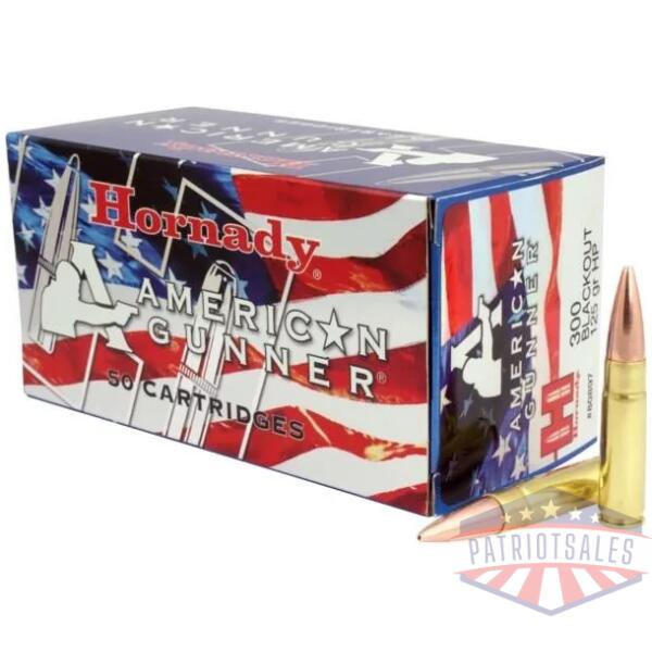 Hornady American Gunner Bulk Rifle Ammuntiton .300 AAC Blackout 125 gr HP 50/ct