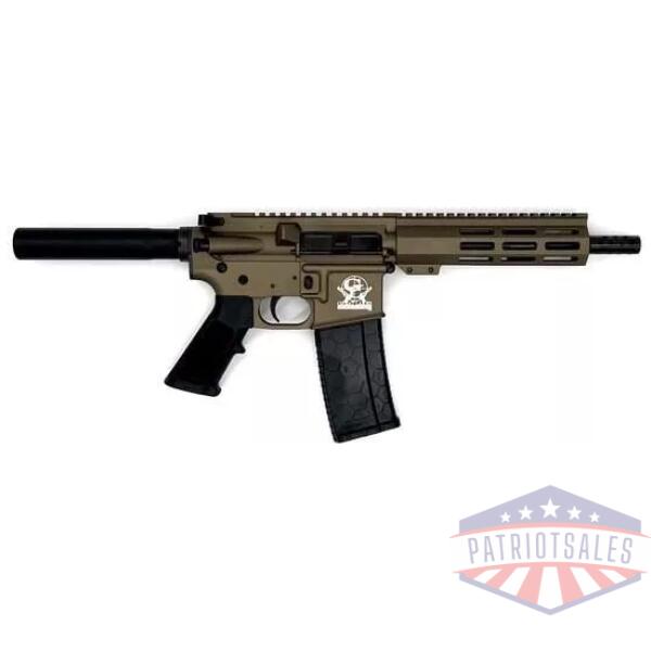 Great Lakes AR-15 Pistol .223 Wylde 30rd Magazine 7.5" Nitride Barrel Bronze Finish