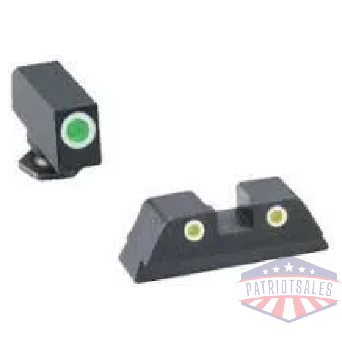 Https3a2f2fmedia. Chattanoogashooting. Com2fimages2fproduct2fkqgl4312fkqgl431. Webp - green yellowtritium 3 dot sight set white outlines for glock 42-43 - https3a2f2fmedia. Chattanoogashooting. Com2fimages2fproduct2fkqgl4312fkqgl431