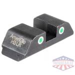 Ameriglo Tritium 2-Dot Rear Handgun Sight for Glock 42/43/43x/48 Green with White Front