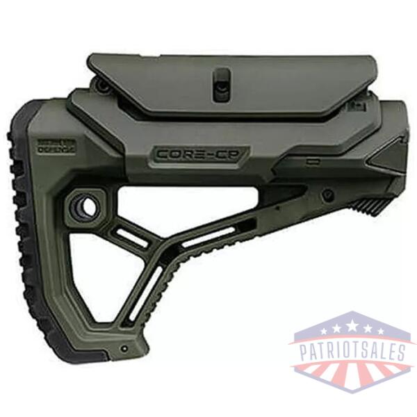 Fab Defense GL-CORE CP Buttstock with Adjustable Cheek-Rest for Milspec and Commercial Tubes OD Green