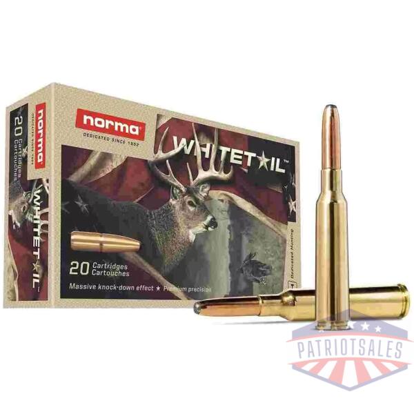 Norma WhiteTail Rifle Ammunition 8x57 JS 196gr PSP 2525 fps 20/ct