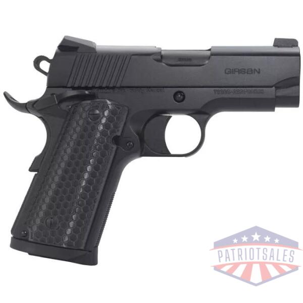 Girsan Untouchable MC1911 Subcompact Handgun 9mm Luger 7rd Magazine 3.4" Barrel Black