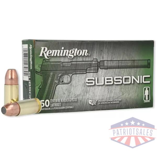 Remington Subsonic Handgun Ammunition 9mm Luger 147gr FNEB 945 fps 50/ct