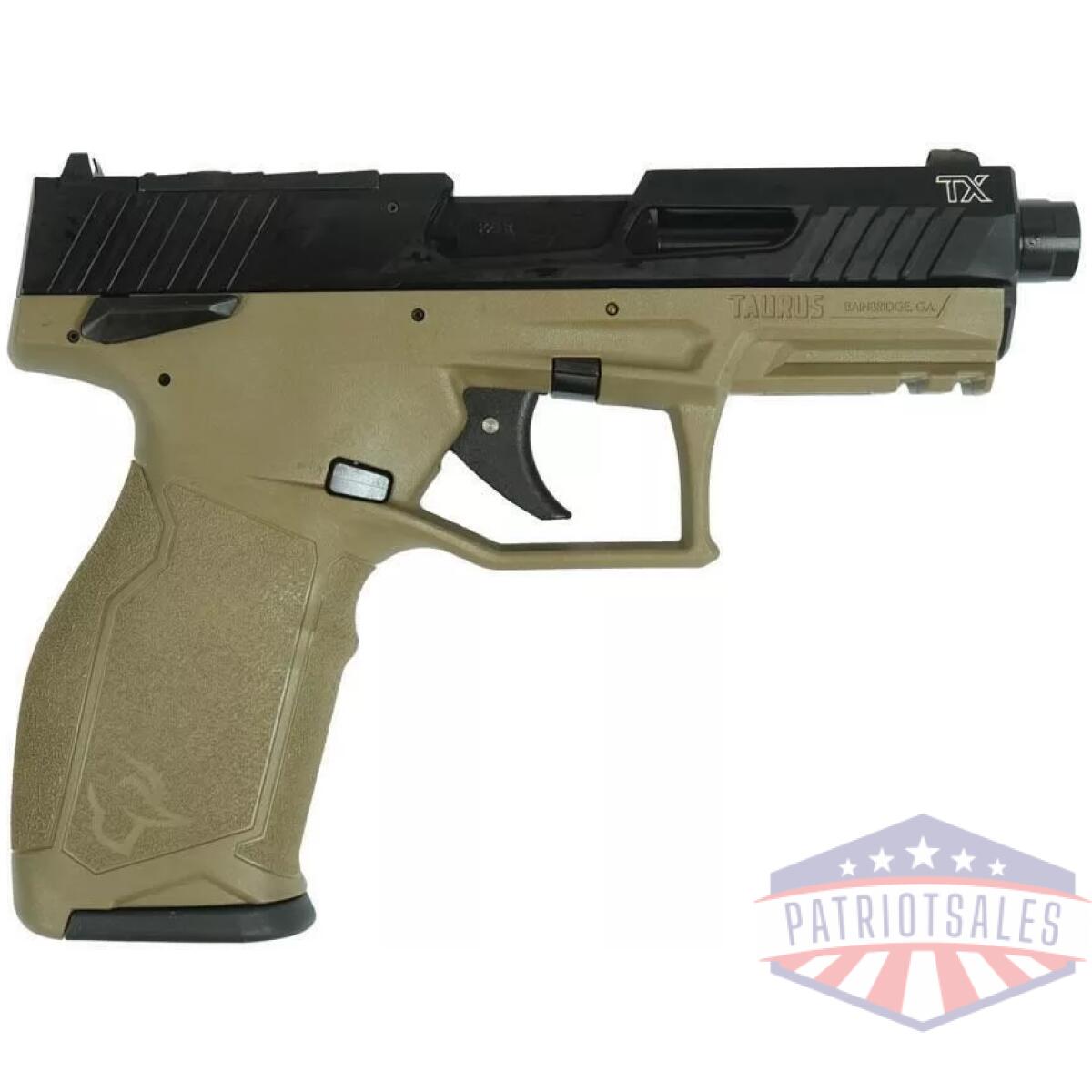 Https3a2f2fmedia. Chattanoogashooting. Com2fimages2fproduct2ftx12tx22p141f2faurus_2tx_22_22lr_4. 1_fde_bk_1x16_1x22rds_tor_tx12tx22p141f_0001_right. Webp - taurus tx22 handgun. 22 lr 16&22rd magazines 4. 6" barrel black slide/fde frame t. O. R. O. -