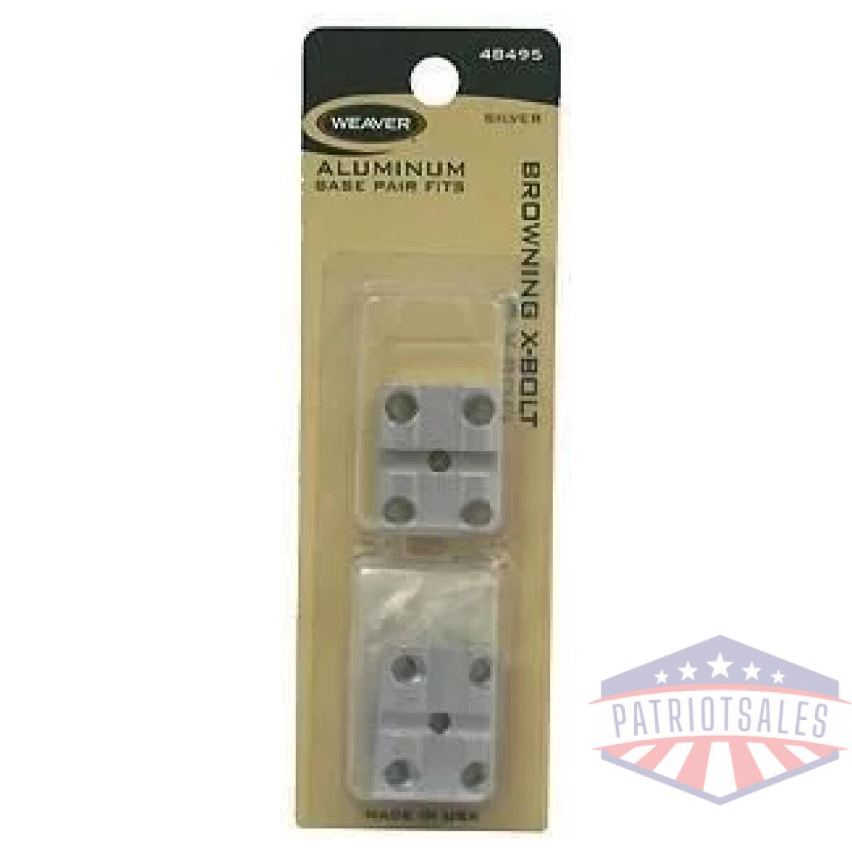 Https3a2f2fmedia. Chattanoogashooting. Com2fimages2fproduct2fwe484952fwe48495. Webp - weaver 2-piece (pairs) top mount aluminum scope base - silver - browning x-bolt - https3a2f2fmedia. Chattanoogashooting. Com2fimages2fproduct2fwe484952fwe48495