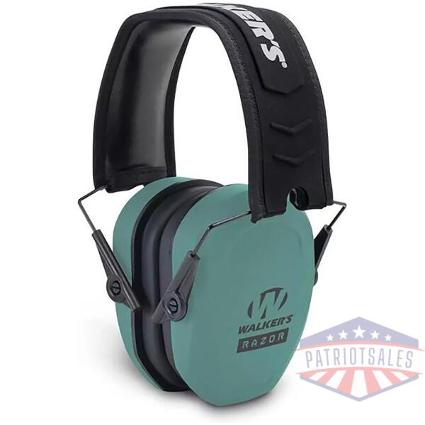 Walker's Razor Slim Passive Ear Muffs 27dB Teal
