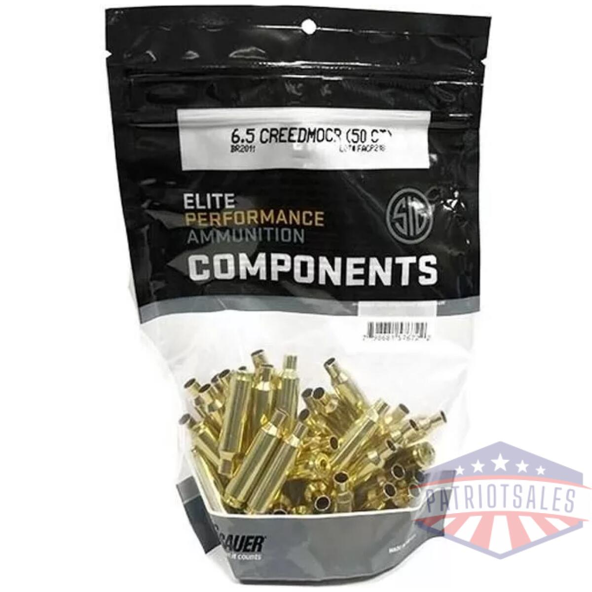 Sig sauer unprimed brass rifle cartridge cases 6mm creedmoor 50/ct - image 1