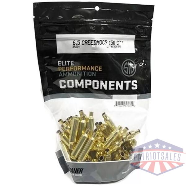 Sig Sauer Unprimed Brass Rifle Cartridge Cases 6mm Creedmoor 50/ct