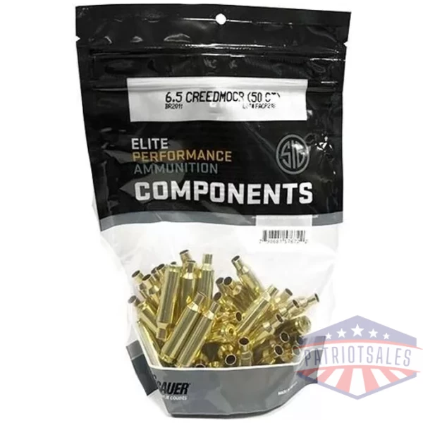 Sig Sauer Unprimed Brass Rifle Cartridge Cases 6mm Creedmoor 50/ct