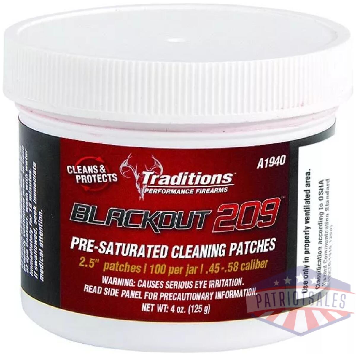 Https3a2f2fmedia. Chattanoogashooting. Com2fimages2fproduct2fyla19402fyla1940. Webp - traditions blackout 209 pre-saturated cleaning patches 100/jar 2. 5" dia. 45 -. 58 cal - https3a2f2fmedia. Chattanoogashooting. Com2fimages2fproduct2fyla19402fyla1940