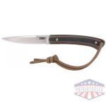 CRKT Biwa Fixed Drop Point Knife 3" Blade Brown Black