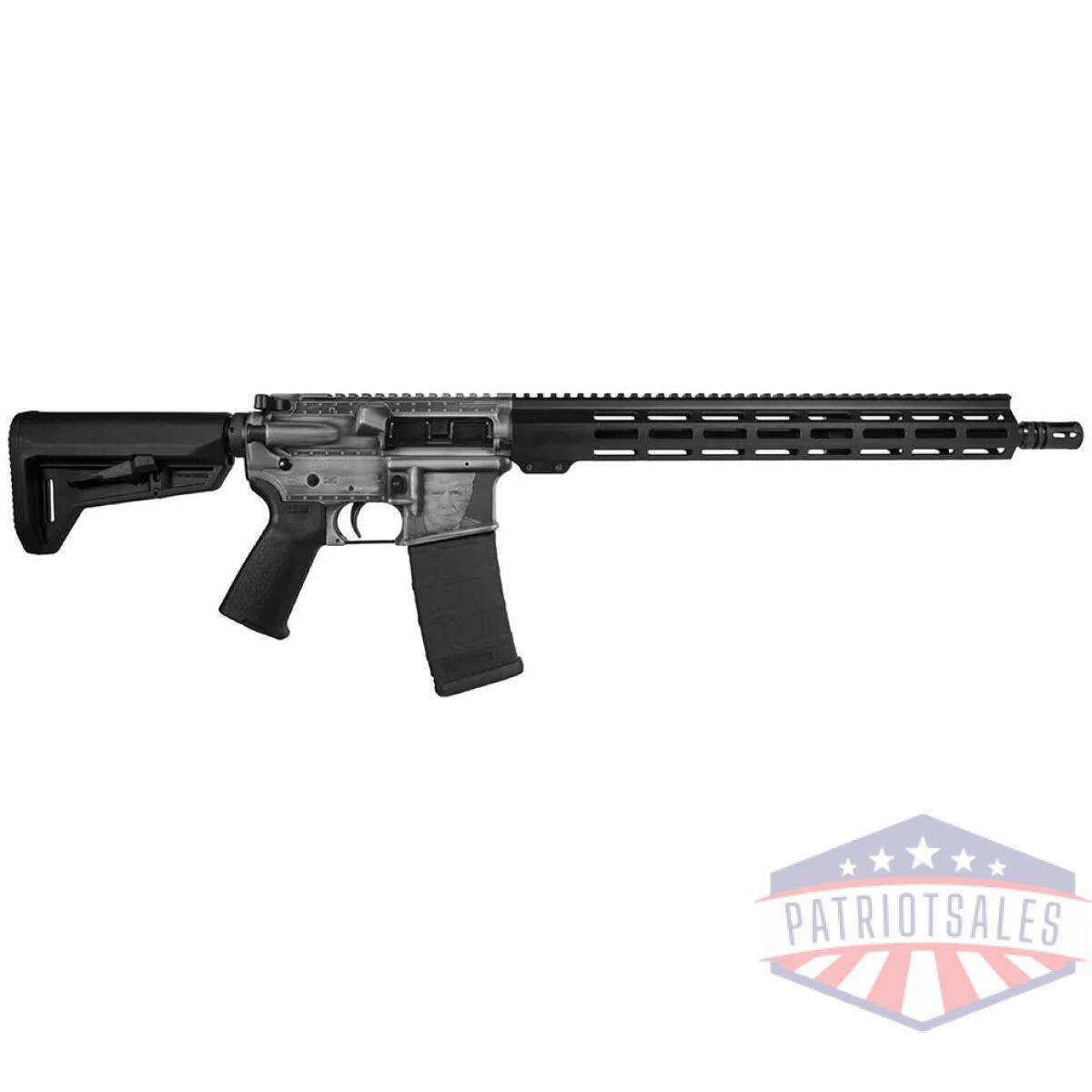 Shark coast trump 2. 0 ar-15 rifle 5. 56 30rd magazine 16" barrel distressed silver black - image 1
