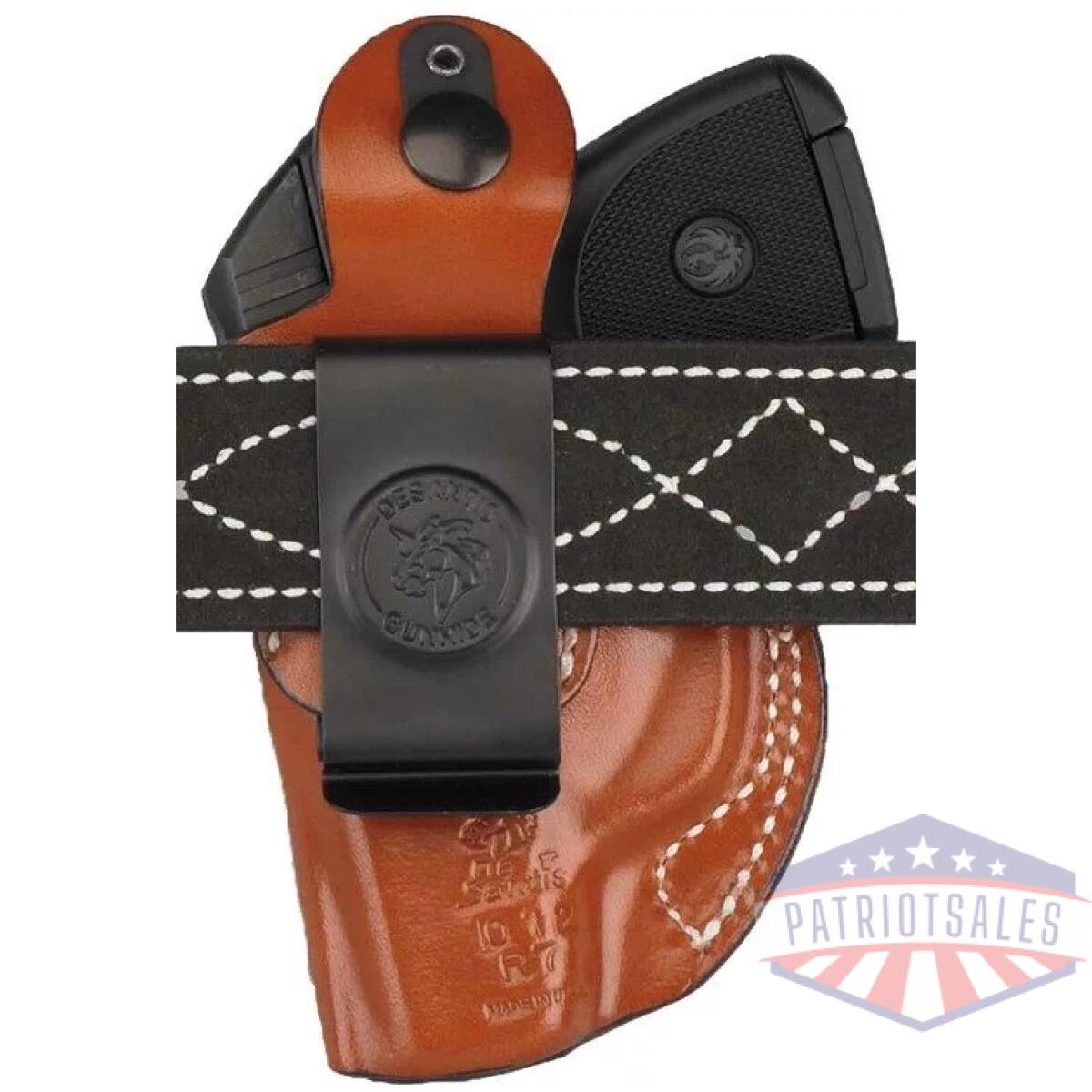 012ta7fz0_back - desantis maverick holster rh - owb leather ruger lcp ii tan - 012ta7fz0 back