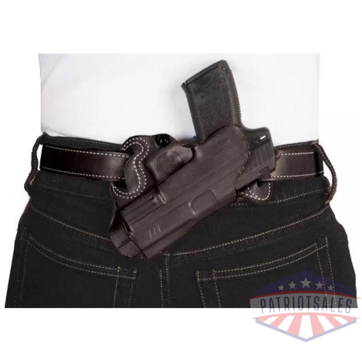 067bab2z0. Webp - desantis small of back holster - rh owb lthr for glock 17/19 bl - 067bab2z0