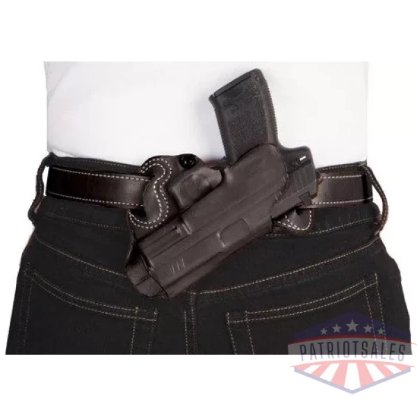 DESANTIS SMALL OF BACK HOLSTER - RH OWB LTHR FOR GLOCK 17/19 BL