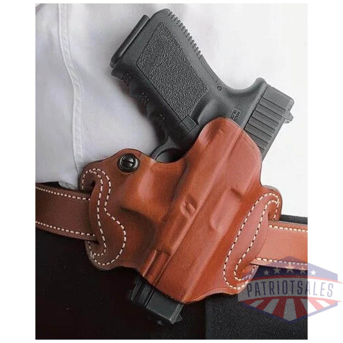 086ta88z0 - desantis mini slide holster - owb rh leather s/a xd 4" tan - 086ta88z0
