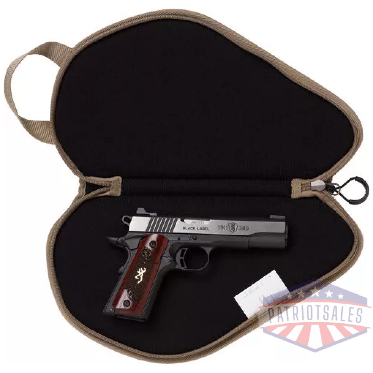 1423251211_open-1 - browning range pro pistol rug - 11" vintage tan w/2mag pockets - 1423251211 open 1