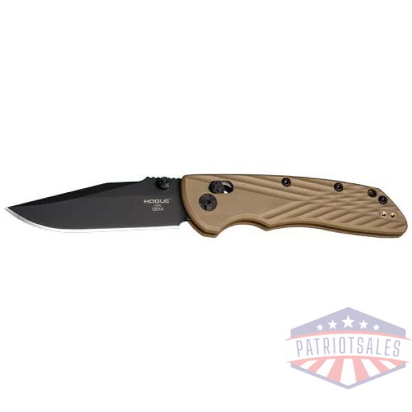 HOGUE DEKA ABLE LOCK FLDR 3.25 - CLIP POINT BLACK FINSH PLY FDE