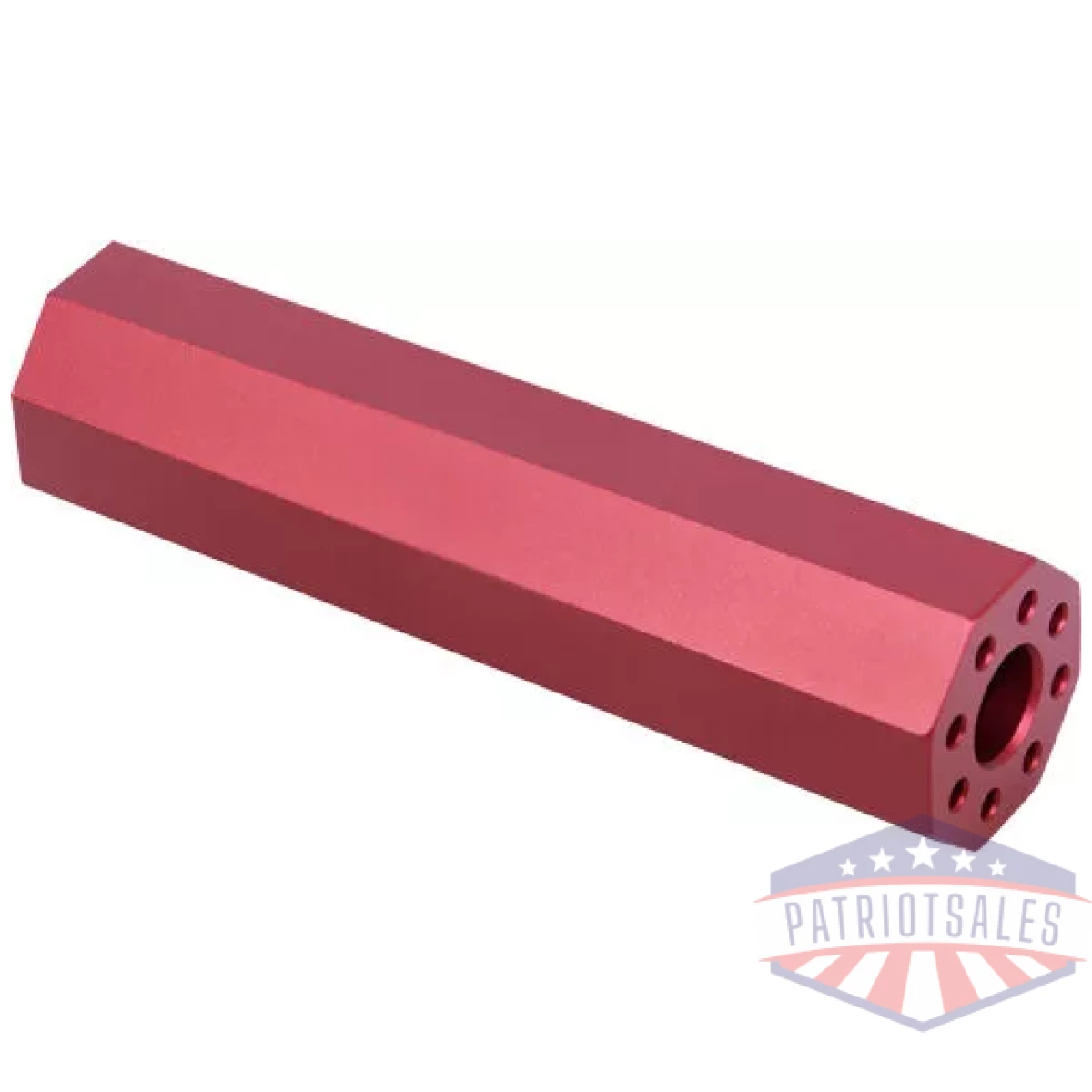 45fakearoctored - guntec ar15 fake suppressor - 4. 5" 1/2x28 threads red - 45fakearoctored