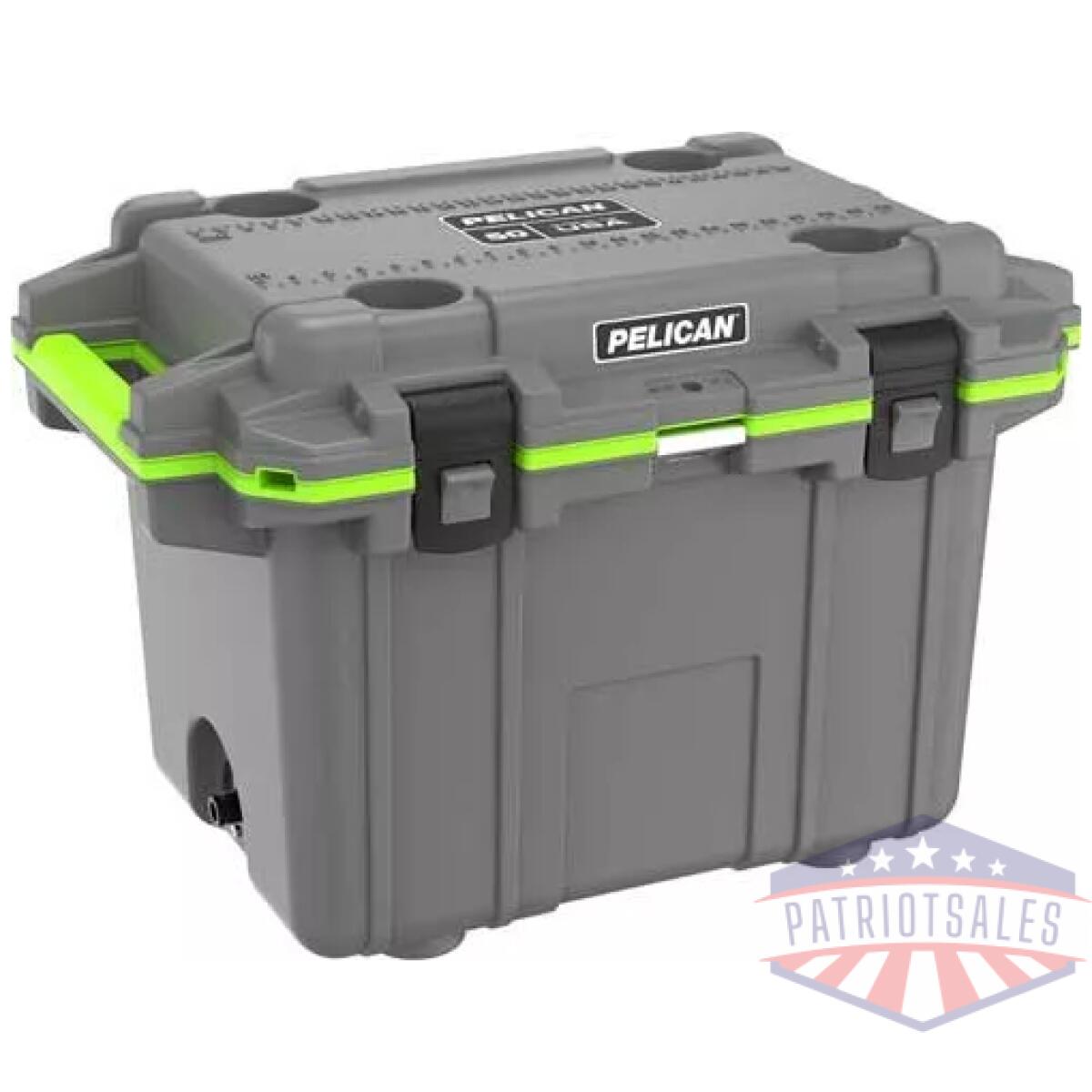 50q1dkgryegrn_1-1 - pelican coolers im 50 quart - elite dark gray/green - 50q1dkgryegrn 1 1