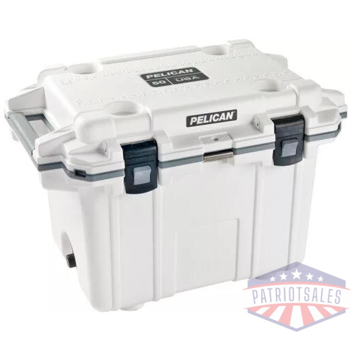 50qt1whtgry - pelican coolers im 50 quart - elite white/gray - 50qt1whtgry