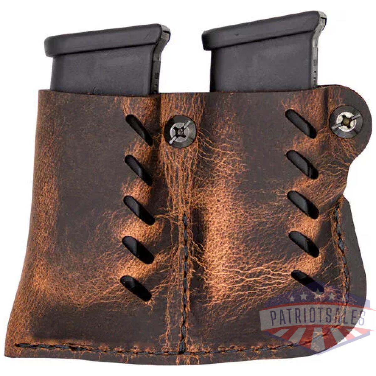 72221_1 - versacarry leather dbl mag pch - single stack distress brown - 72221 1