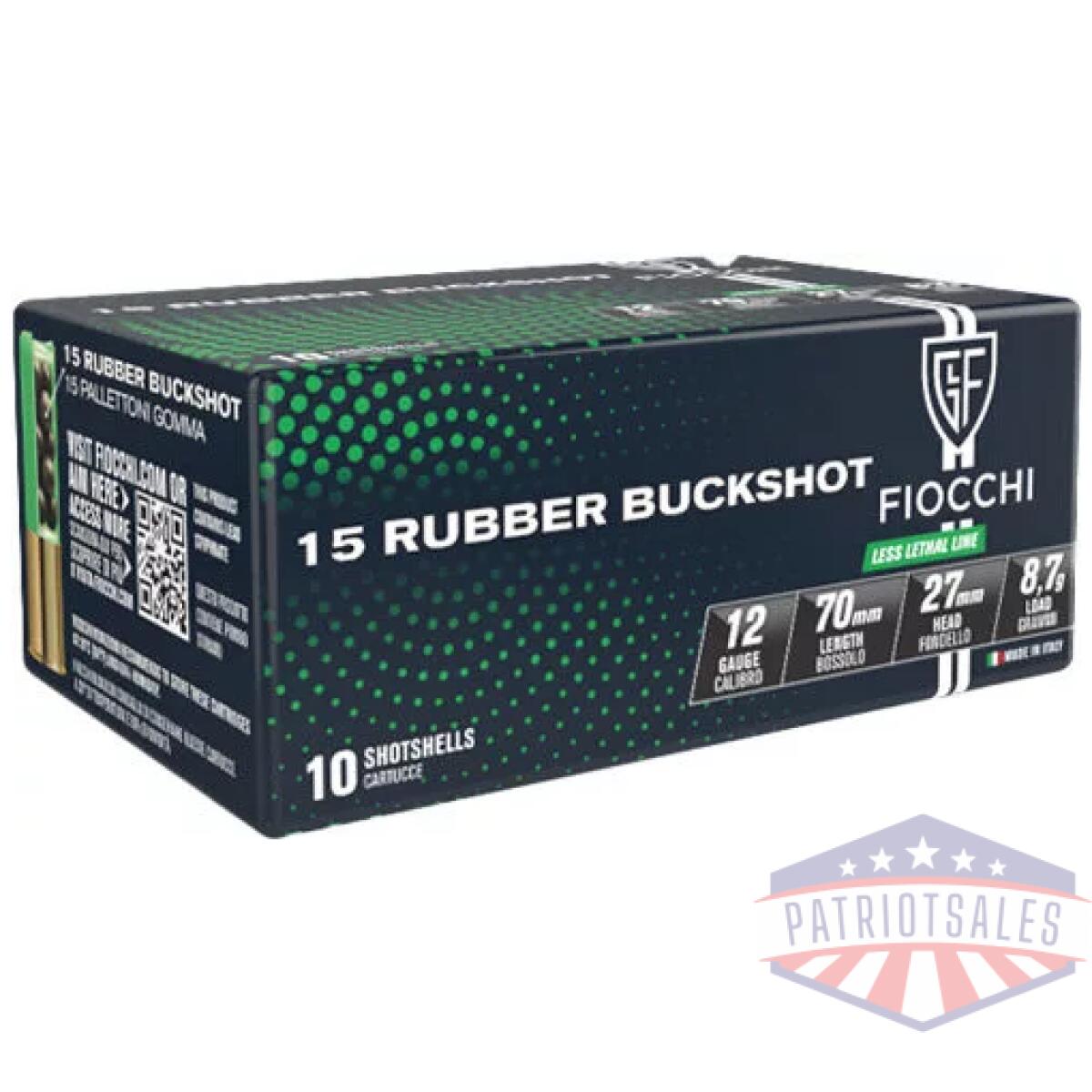 A12lerb10_1. Webp - fiocchi rubber buck 12ga 2. 75" - 15-pellet 10rd 25bx/cs - a12lerb10 1