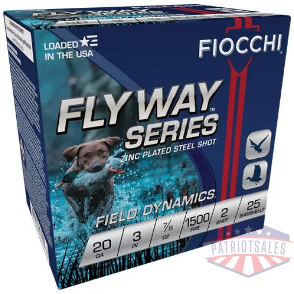 FIOCCHI FLYWAY 20GA 3" 7/8OZ - #2 1500FPS 25RD 10BX/CS