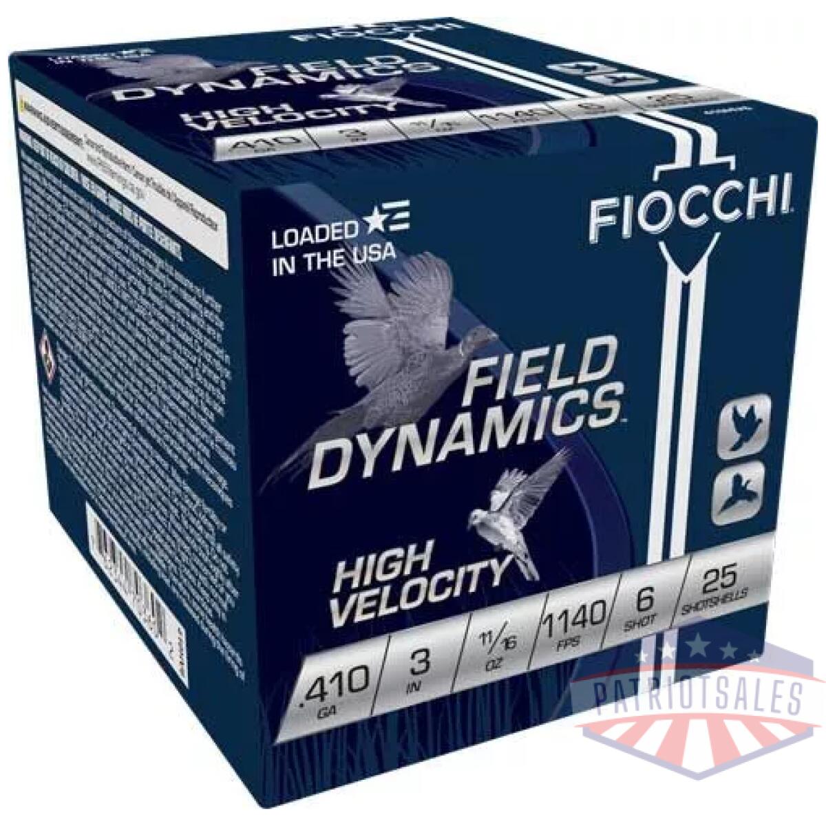 A410hv6 - fiocchi high velocity 410 3" - 11/16oz #6 25rd 10bx/cs - a410hv6