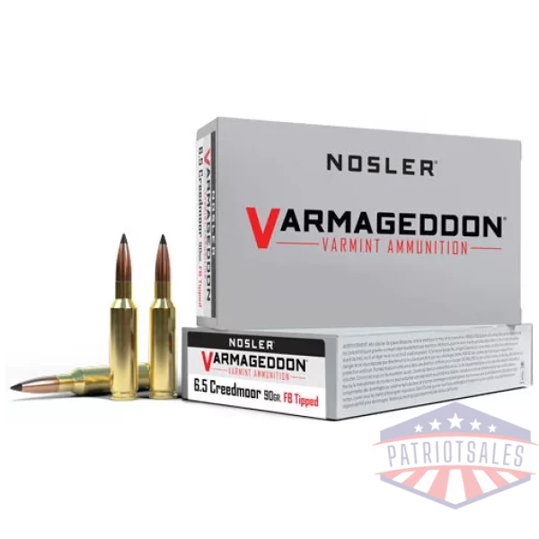 NOSLER VARMAGEDDON 6.5 CM - 90GR FBT 20RD 10BX/CS