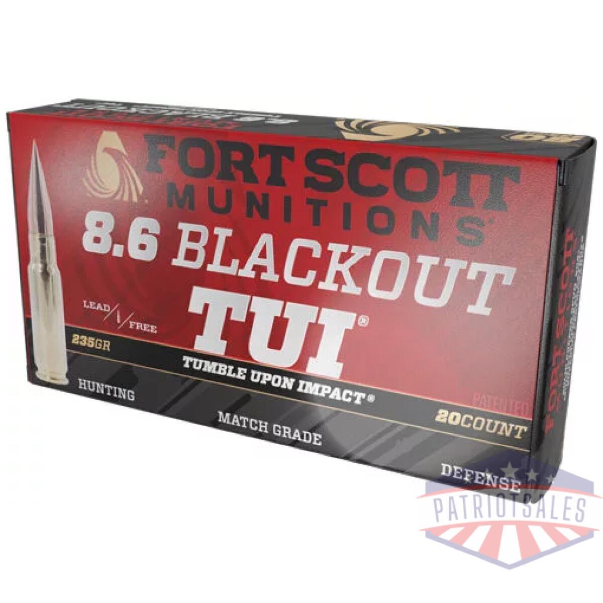 A86blk235scv1. Webp - fort scott 8. 6 blackout 235gr - tui solid copper 20rd 10bx/c - a86blk235scv1