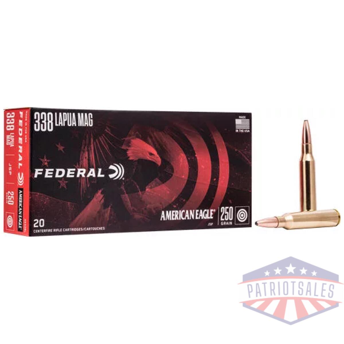 Ae338l - federal ae 338 lapua mag 250gr - sp 20rd 10bx/cs - ae338l