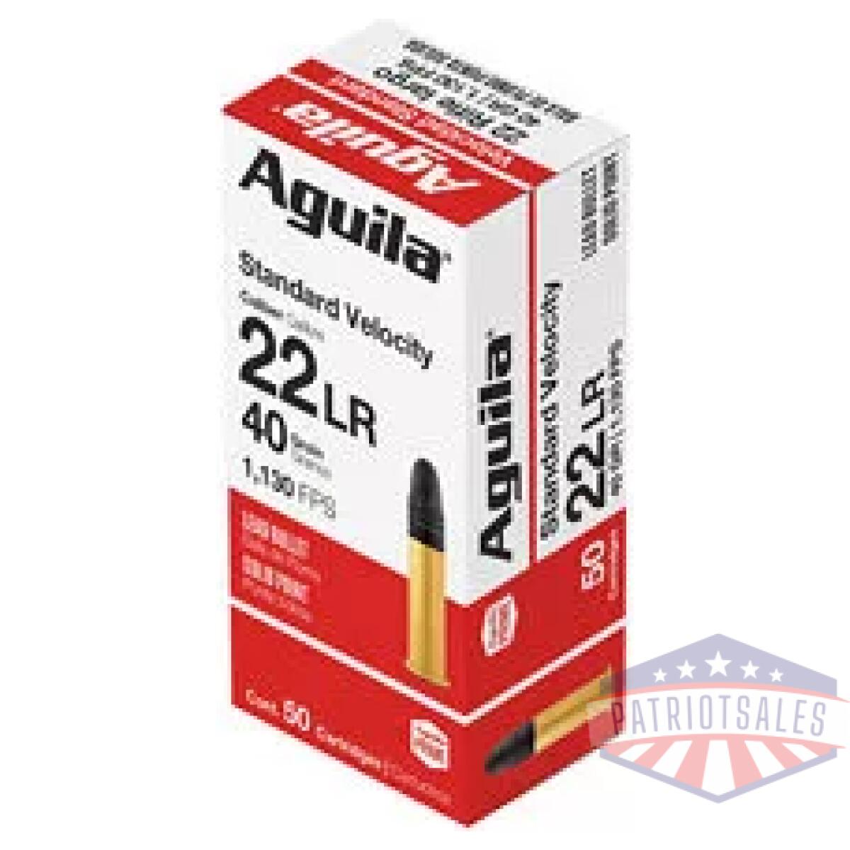 Aga1b220332_1 - aguila 22lr sv sp 40gr 50/2000 - aga1b220332 1