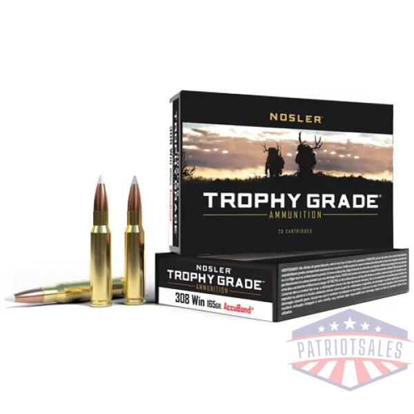 NOSLER TROPHY GRADE 308 WIN - 165GR ACCUBOND 20RD 10BX/CS