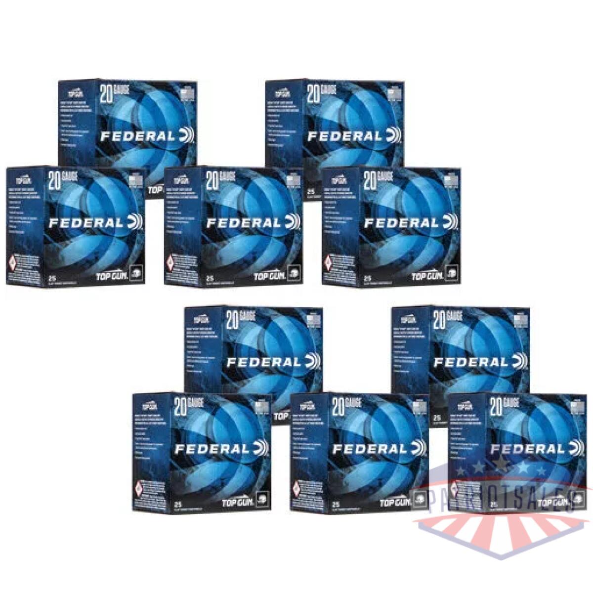 Atg2075. Webp - federal top gun 20ga 7/8oz - #7. 5 1210fps 250rd case lot - atg2075