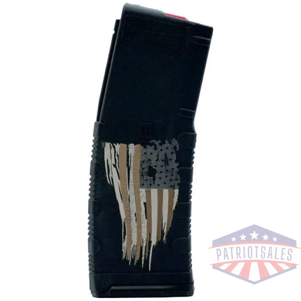 BLACK RAIN MAGAZINE AR15 30RD - 5.56" TATTERED FLAG ETCHED