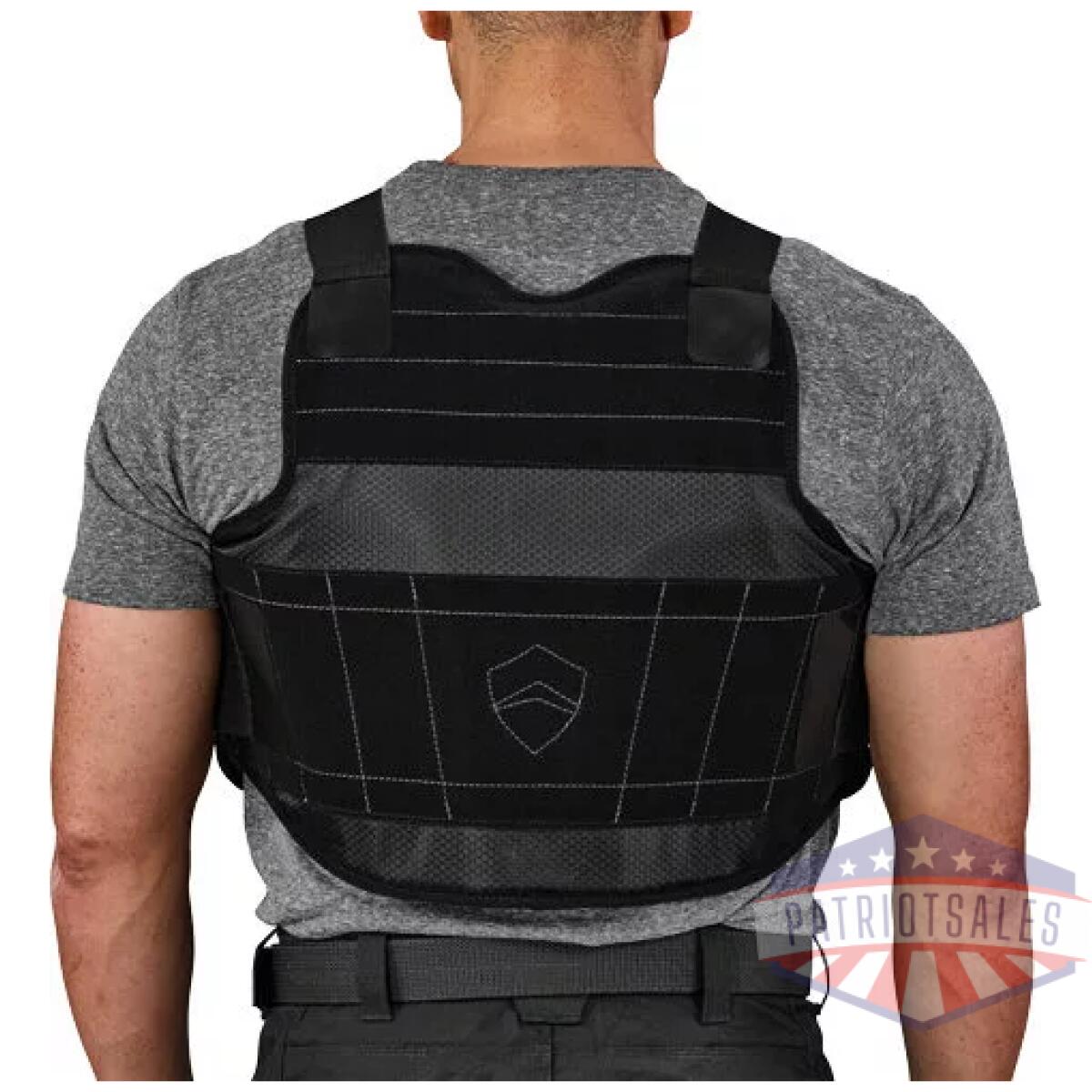 Bs52005b2xl_back - bulletsafe concealable blltprf - vest xx-lrg black w/cls armor - bs52005b2xl back