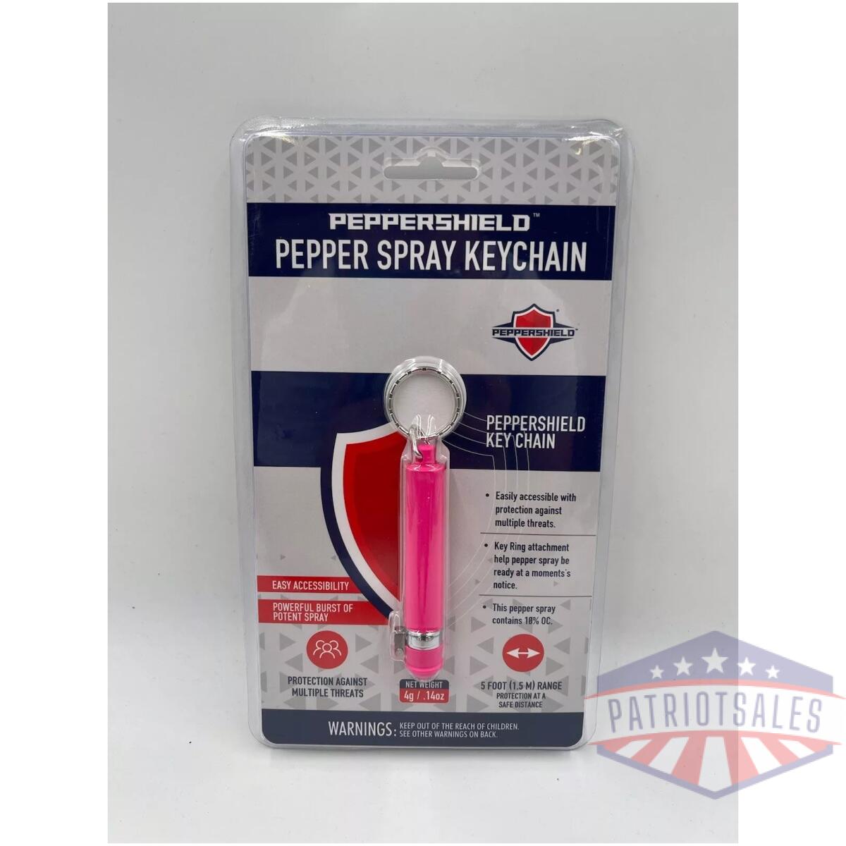 Cc-ps-keychain-p - peppershield keychain guard 1/2oz - pink - cc ps keychain p
