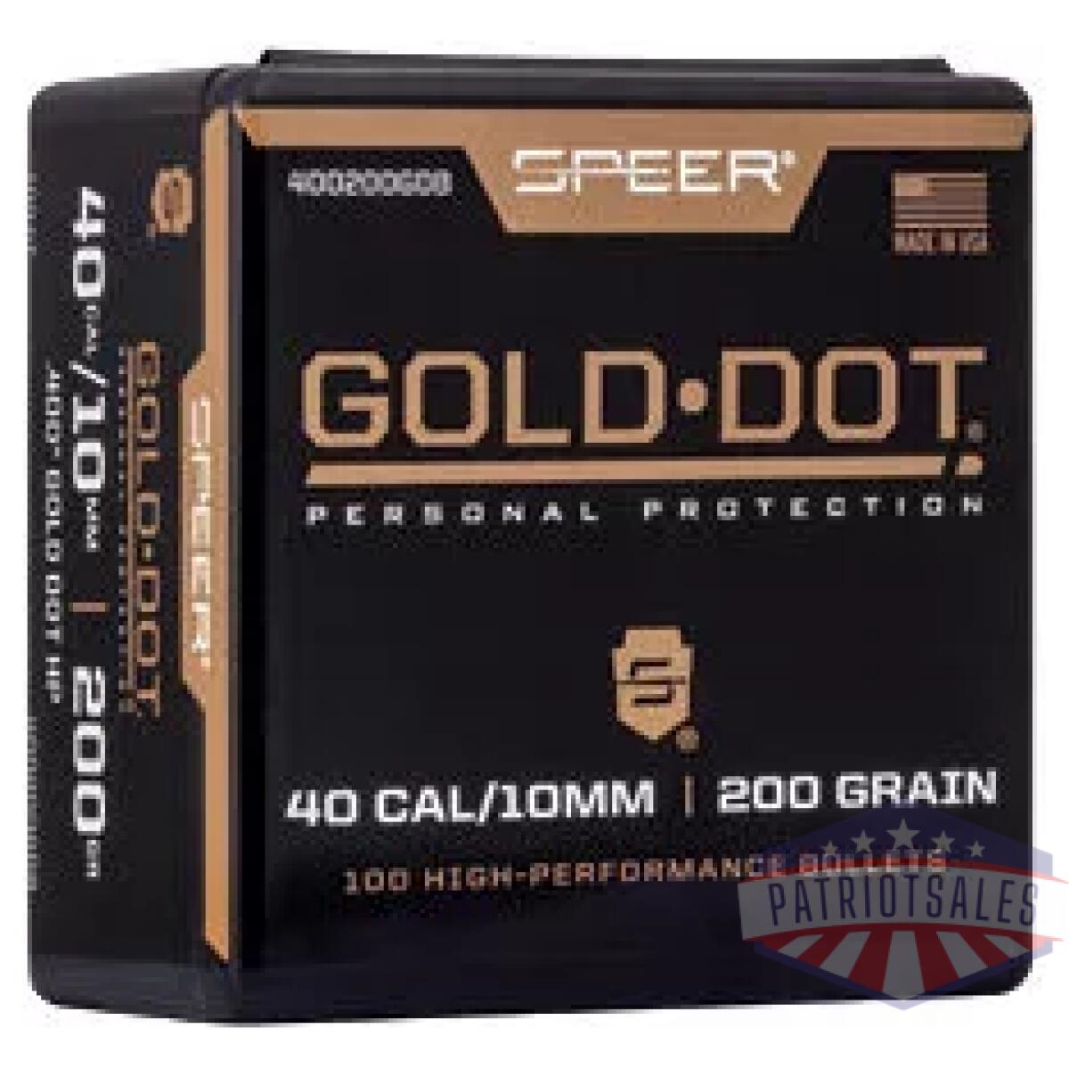 Cci4002_1 - spr gold dot. 355 147gr hp 100ct - cci4002 1