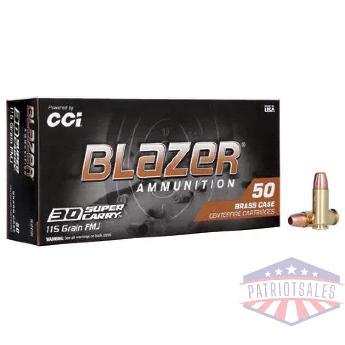 Cci5205_1 - blazer brass 30sc 115gr fmj 50/1000 - cci5205 1