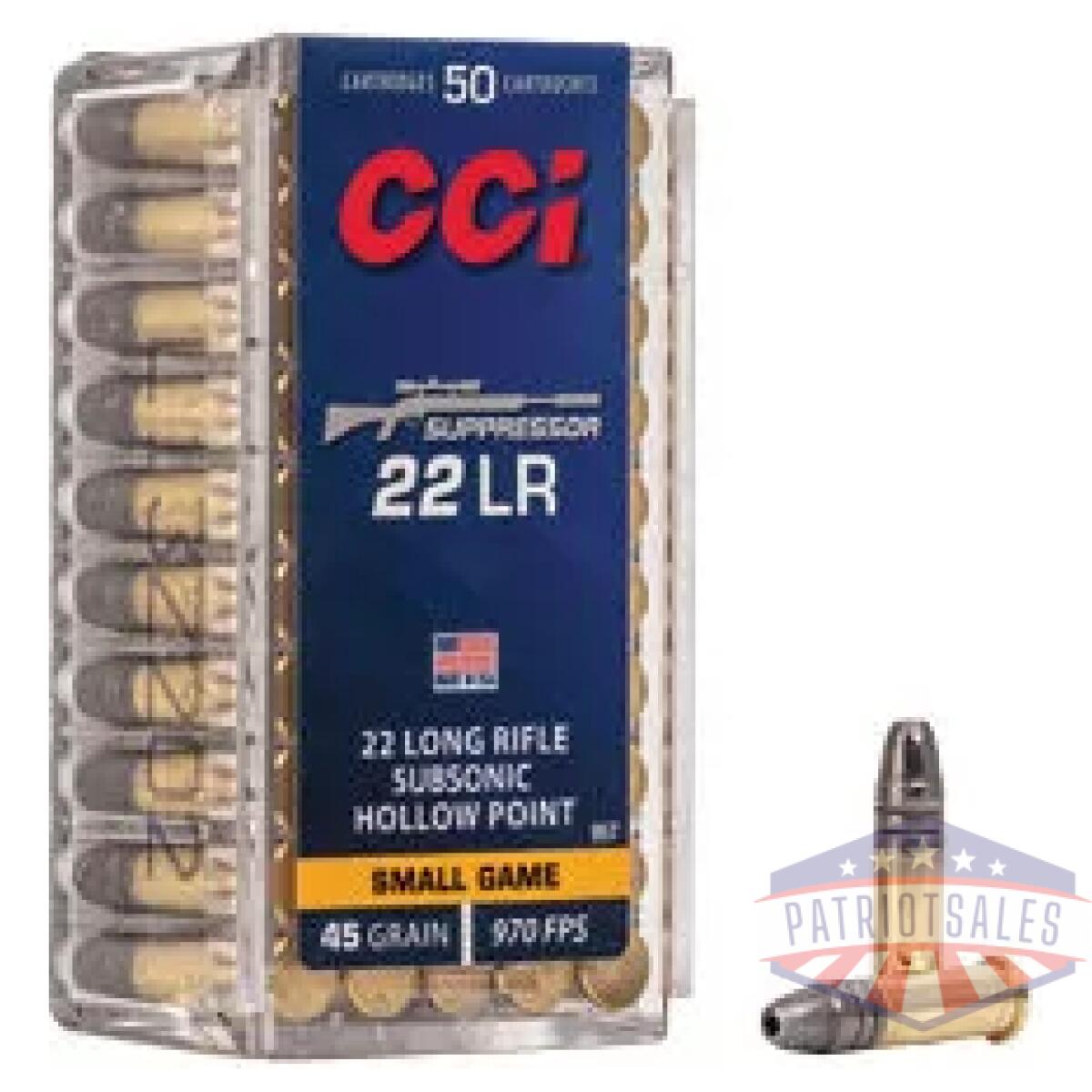 Cci957_1 - cci 22lr suppressor 45gr hp 50/5000 - cci957 1
