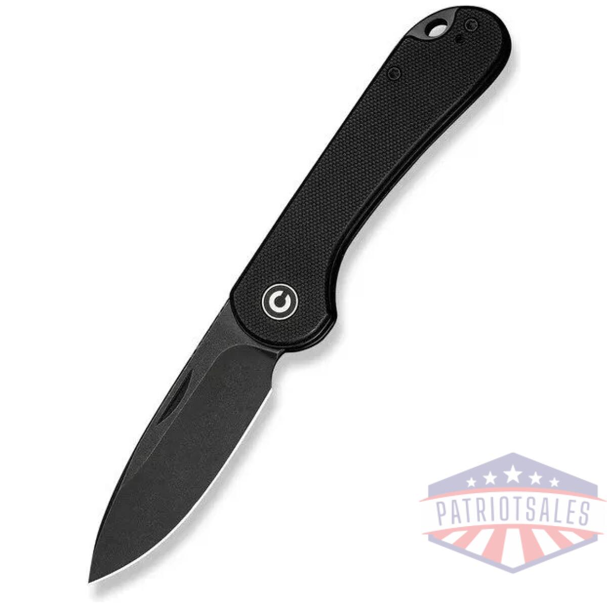 Civ-c18062aj-1 - civivi elementum slip joint knife black g10 handle (2. 96"" black stonewashed 14c28n blade) c18062aj-1 - civ c18062aj 1