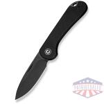CIVIVI Elementum Slip Joint Knife Black G10 Handle (2.96"" Black Stonewashed 14C28N Blade) C18062AJ-1